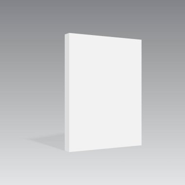 Gerçekçi kitap mockup dikey ayakta. Vektör çizim