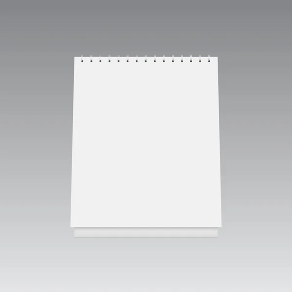 Mockup calendário em branco. 3d vetor ilustração no fundo branco — Vetor de Stock
