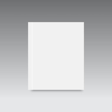 Gerçekçi boş kapalı dergisi mockup şablonu. Vektör.