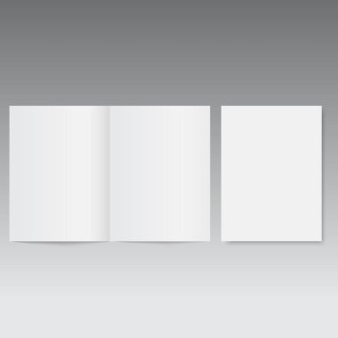 Mockup dergi ya da broşür açıldı. Vektör