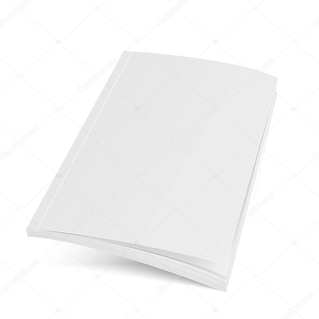 Mockup opened magazine or brochure . Vector