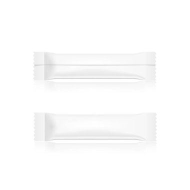 Gerçekçi kahve veya ambalaj şeker. Vektör.