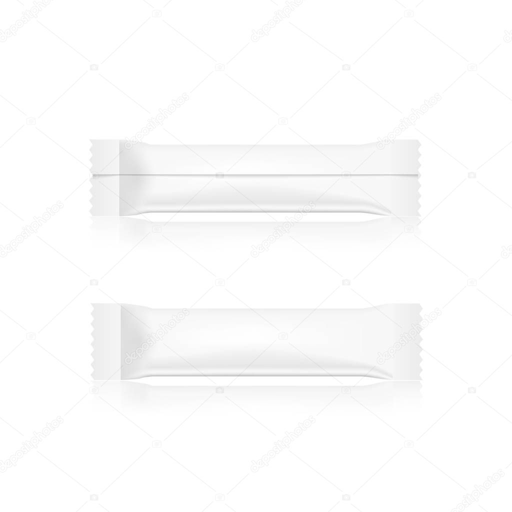 Realistic coffee or sugar packing. Vector.