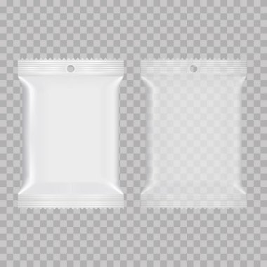 Gerçekçi gıda Aperatif yastık çanta. Kadar alay et. Vektör.