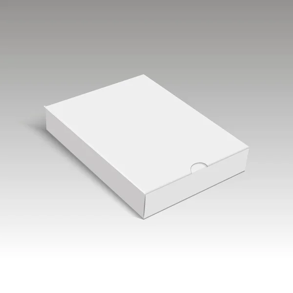 Blanc d'emballage de boîte en carton pour cadeau. Vecteur — Image vectorielle