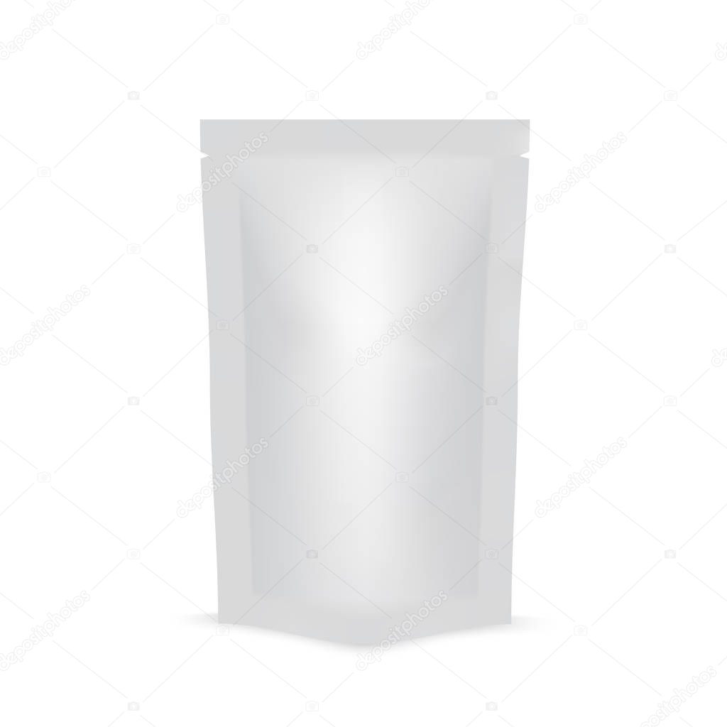 Blank of doy pack for food or drink. mock up. Vector