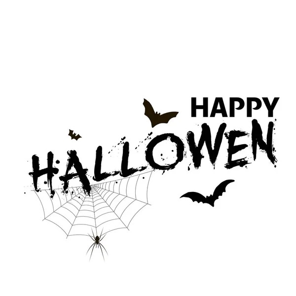 Buon Halloween biglietto di auguri con i pipistrelli. Vettore . — Vettoriale Stock