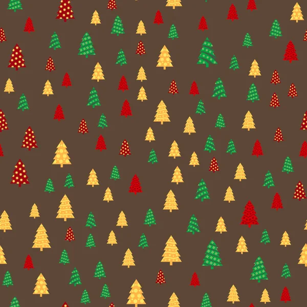 Modèle sans couture avec des arbres de Noël. Vecteur . — Image vectorielle