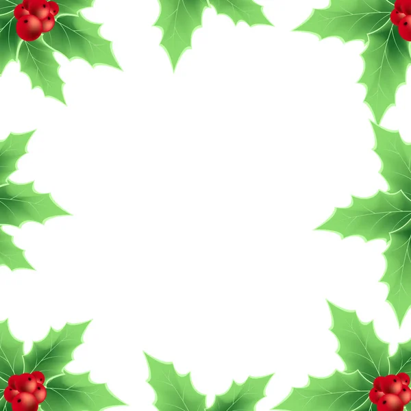 Christmas frame with christmas berry. Vector. — Stock Vector