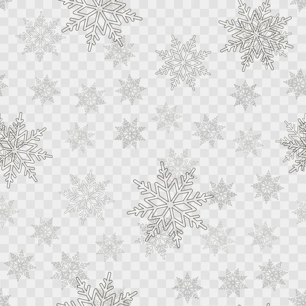 Seamless pattern with falling snow or snowflakes. Vector — Stock Vector