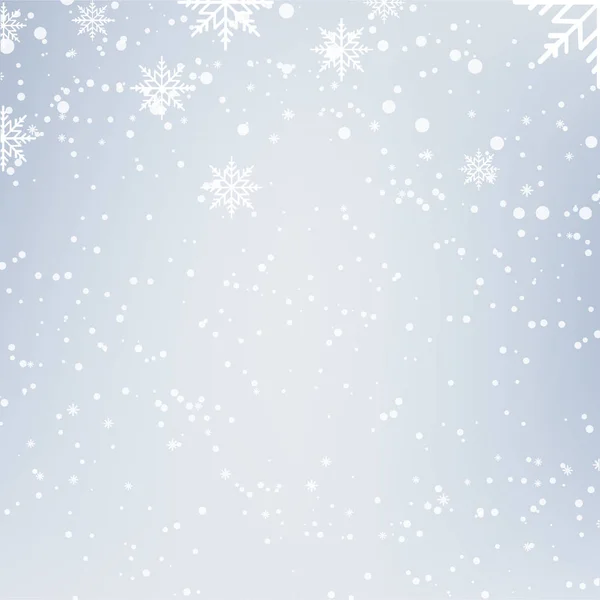 Gelukkig Nieuwjaar en Kerstmis wenskaart met sneeuw. Vector — Stockvector