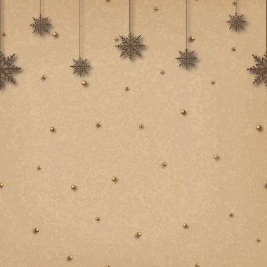 Noel düşme ile arka plan altın kar veya kar taneleri. Vektör