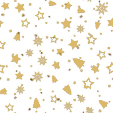 Noel süsler ile Seamless modeli. Vektör