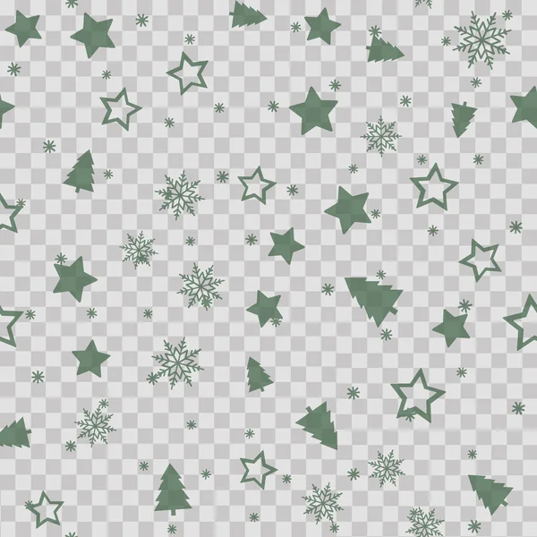 Patrón sin costuras con adornos navideños. Vector — Vector de stock