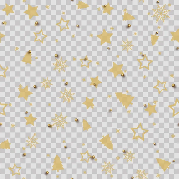 Seamless pattern with Christmas ornaments. Vector — Stock Vector