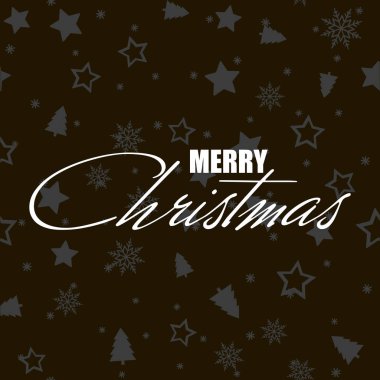 Neşeli Noel tebrik kartı ile süsler. Vektör.