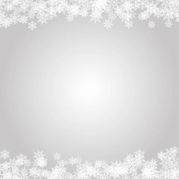 Christmas or Happy New Year background with falling snowflakes. Vector — Stock Vector