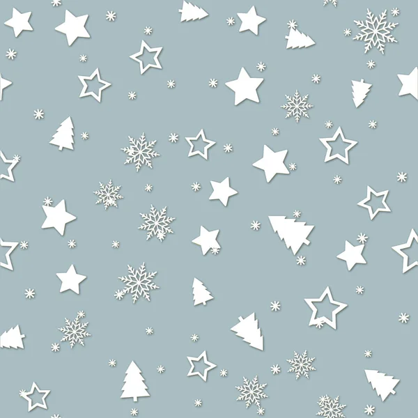 Seamless pattern with Christmas ornaments. Vector — Stock Vector