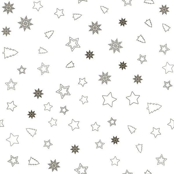 Seamless pattern with Christmas ornaments. Vector — Stock Vector