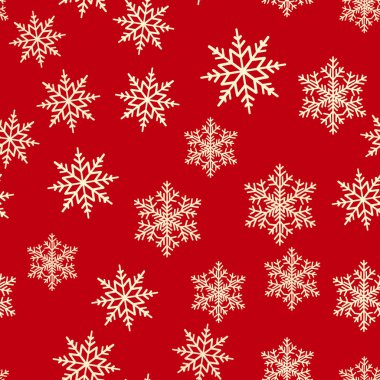 Düşen kar taneleriyle kusursuz desen. Vektör