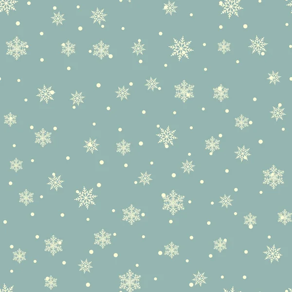Απρόσκοπτη μοτίβο με νιφάδες χιονιού που πέφτουν. Διάνυσμα — Διανυσματικό Αρχείο