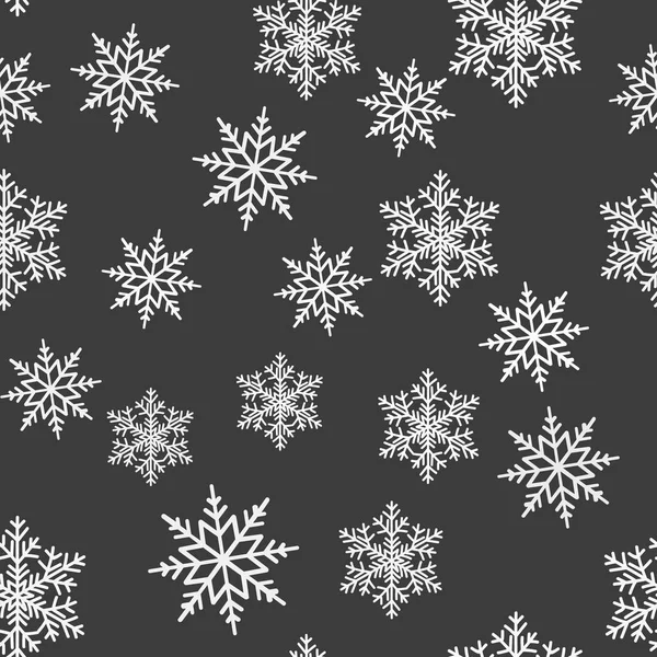 Απρόσκοπτη μοτίβο με νιφάδες χιονιού που πέφτουν. Διάνυσμα — Διανυσματικό Αρχείο