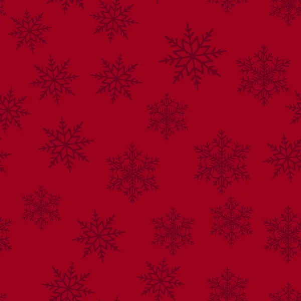 Seamless Christmas pattern with falling snowflakes. Vector — Stock Vector