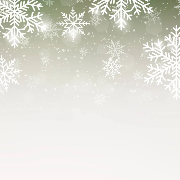 Téli háttér hópelyhek a karácsony vagy újév. Vektor. — Stock Vector