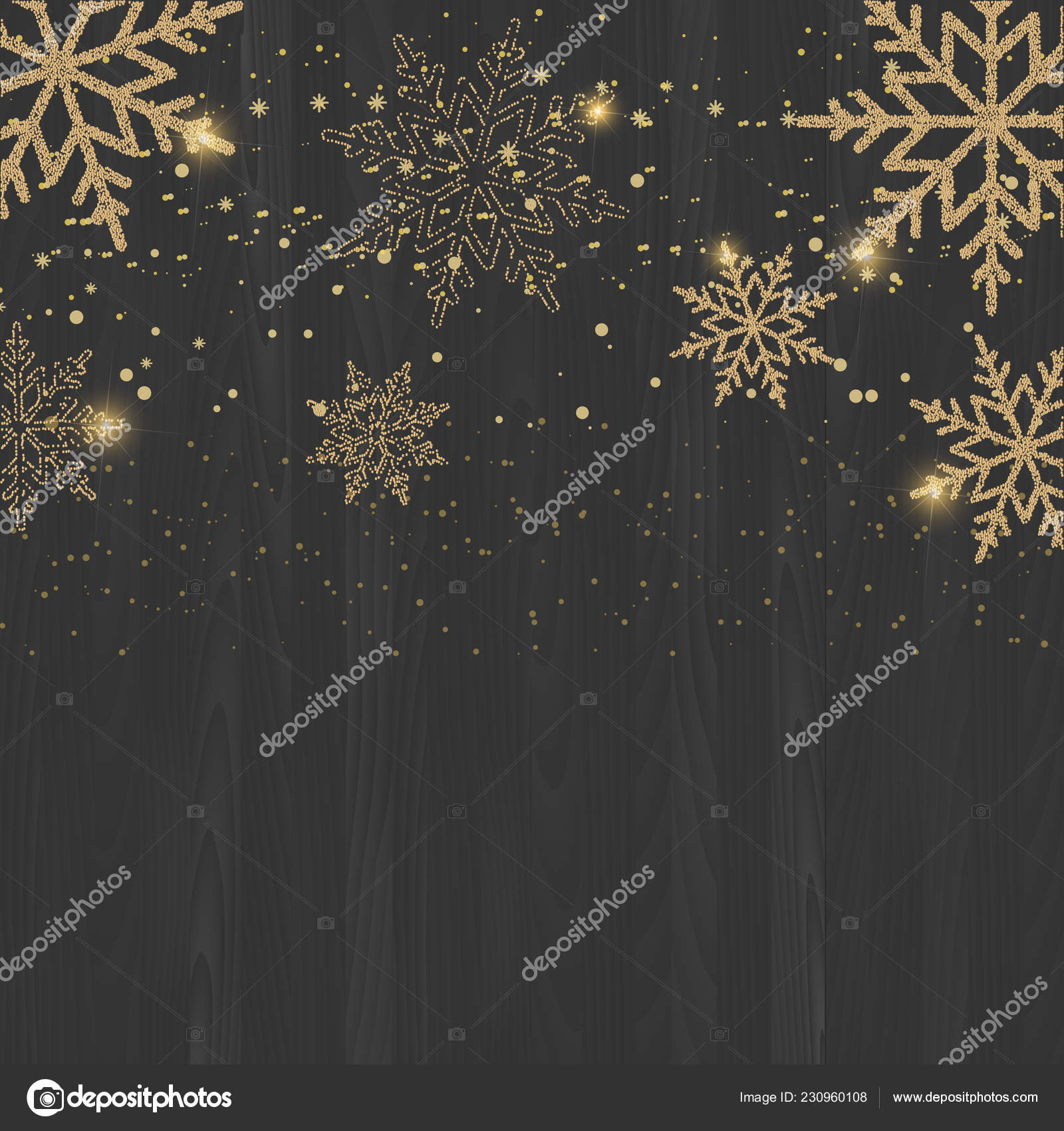 Black christmas background Vector Art Stock Images | Depositphotos