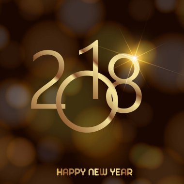 Mutlu yeni yıl arka plan ile parlayan ışıklar 