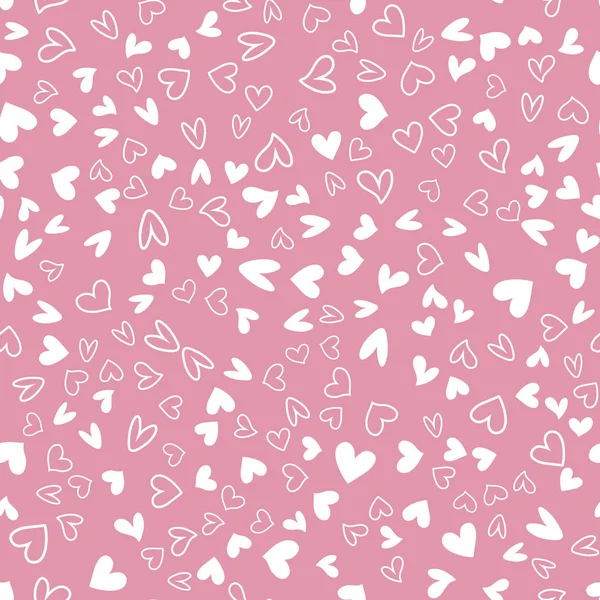 Seamless pattern with colorful hearts for Valentine's Day. Vector — Stock Vector