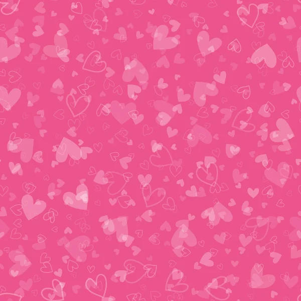 Seamless pattern with white hearts for Valentine's Day. Vector. — Stock Vector