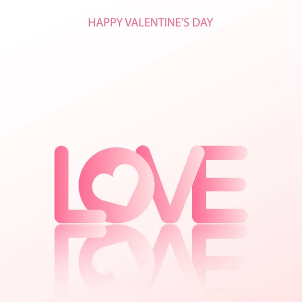Texto de la tarjeta de felicitación de San Valentín Ama y corta el corazón. Vector — Vector de stock