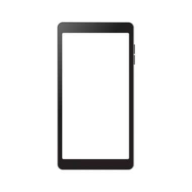 Gerçekçi smartphone mockup beyaz ekran ile. Vektör.