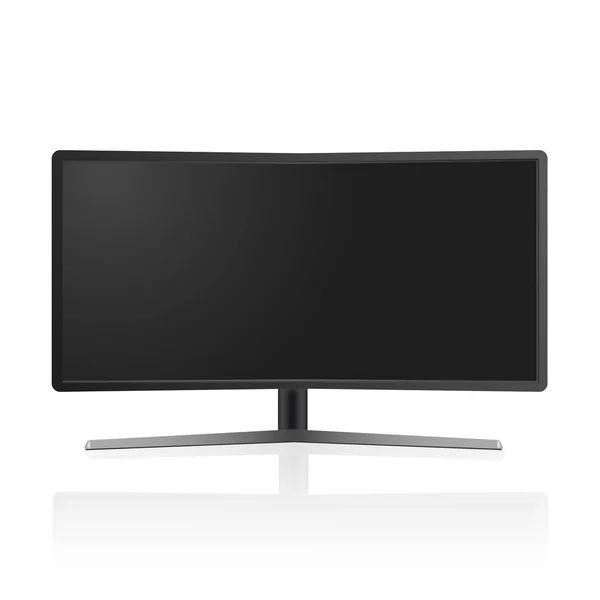 Moniteur de télévision réaliste modèle isolé. Vecteur — Image vectorielle