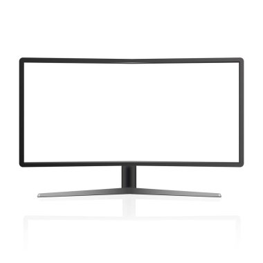 Gerçekçi Tv İzleyicisi mockup izole. Vektör