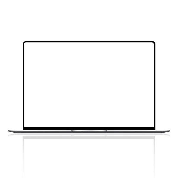 Laptop z biały ekran makieta. Wektor — Wektor stockowy