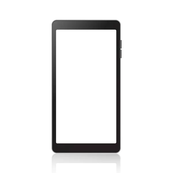 Realistische Smartphone-Attrappe mit weißem Bildschirm. Vektor — Stockvektor