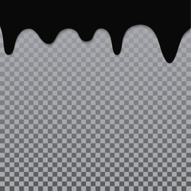 Siyah çikolata eritebilir sıvı sıçrama sınır. Vektör.