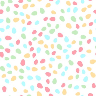 Renkli Paskalya yumurtaları ile Seamless modeli. Vektör