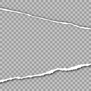 Kare yatay gri kağıt şeritler metin veya ileti için sökük. Vektör