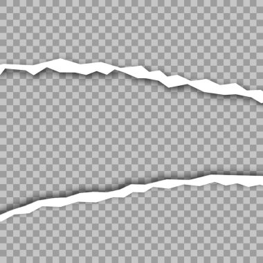 Kare yatay gri kağıt şeritler metin veya ileti için sökük. Vektör