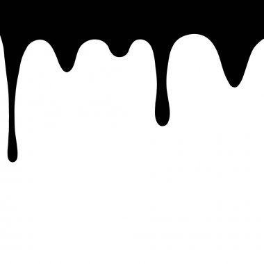 Siyah mürekkep beyaza damlar. Vektör çizimi