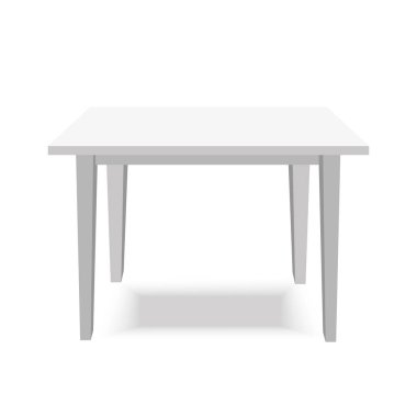 Beyaz arka plan üzerinde gerçekçi beyaz tablo. Vektör