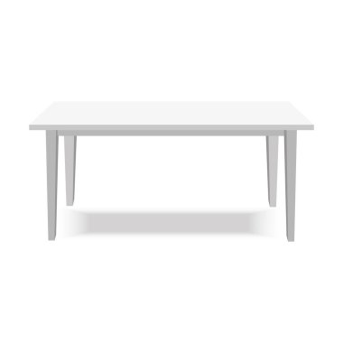 Beyaz arka plan üzerinde gerçekçi beyaz tablo. Vektör