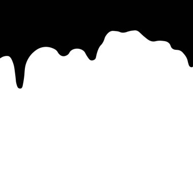 Siyah mürekkep beyaza damlar. Vektör çizimi