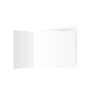 Bir kağıt parçası ikiye katlanmış. Vektör