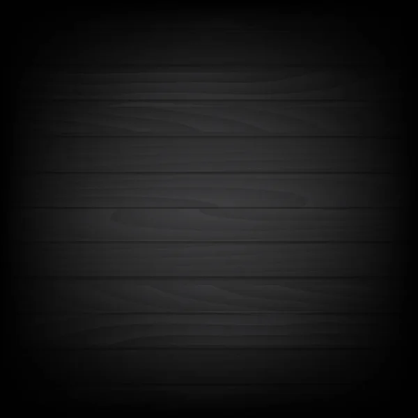 Abstrakter schwarzer Holzhintergrund mit schwarzen Ecken. Vektor. — Stockvektor