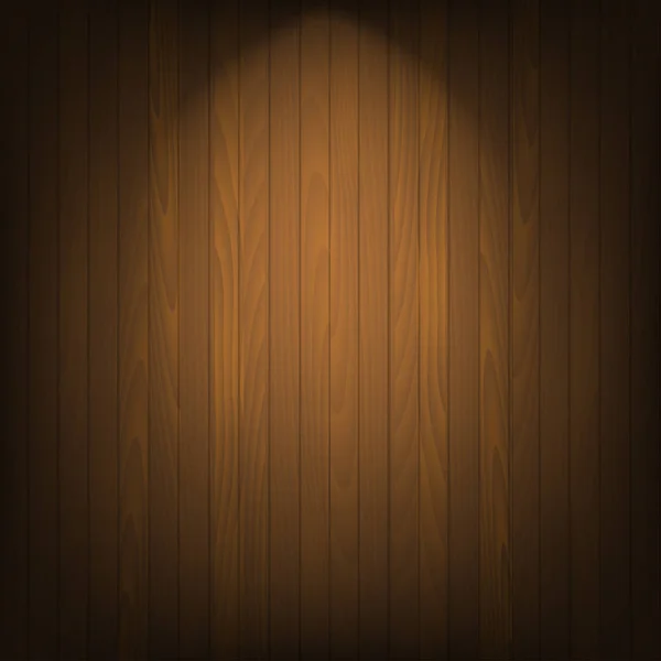 Abstracte bruine houten achtergrond met zacht licht. Vector — Stockvector