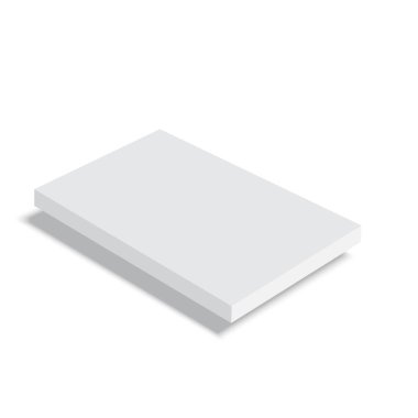 Mockup dergi, dergi, kitapçık, kartpostal, el ilanı, kartvizit veya broşür kapalı. Vektör.